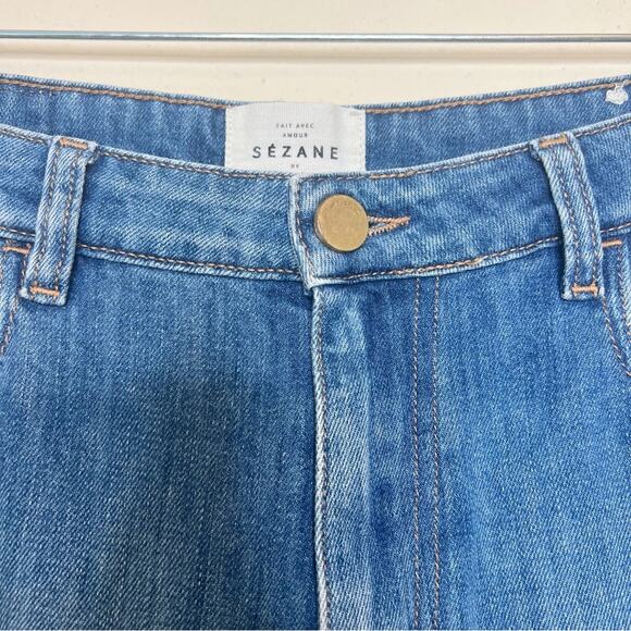 Sezane Straight Leg High Rise Jeans Size 28 - Picture 3 of 10